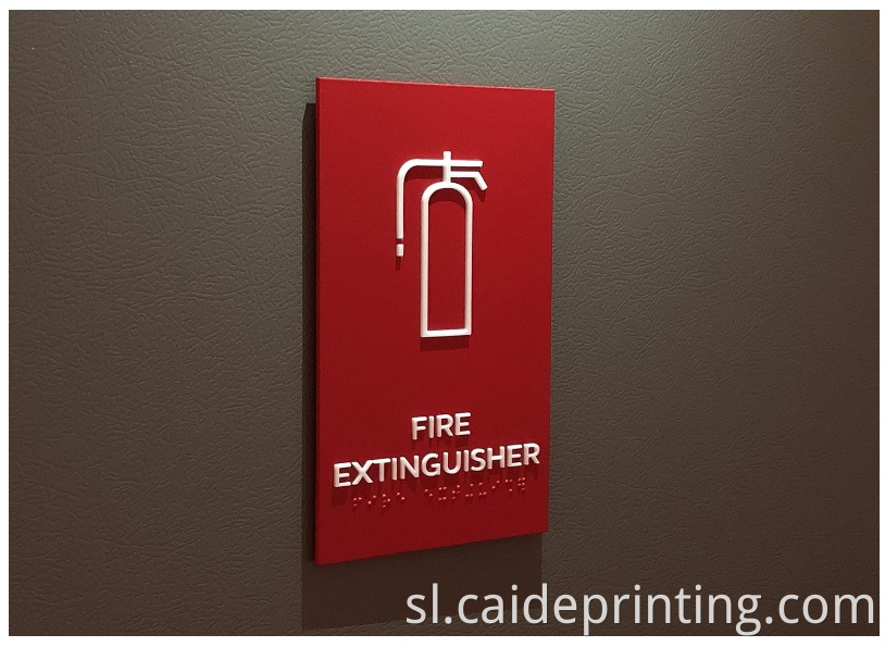 Fire Fighting Braille Sign